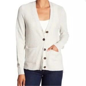 Madewell textural stitch v-neck Cardigan Sweater size M
